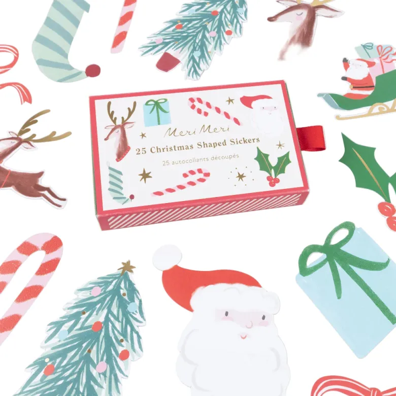 Meri Meri Stickers, Christmas Designs - Set of 25