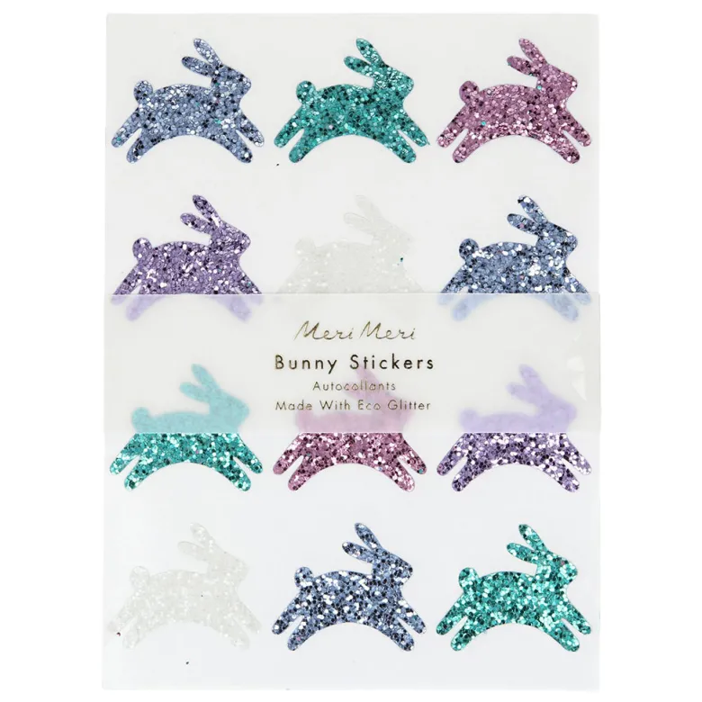 Meri Meri Stickers, Glitter Bunnies
