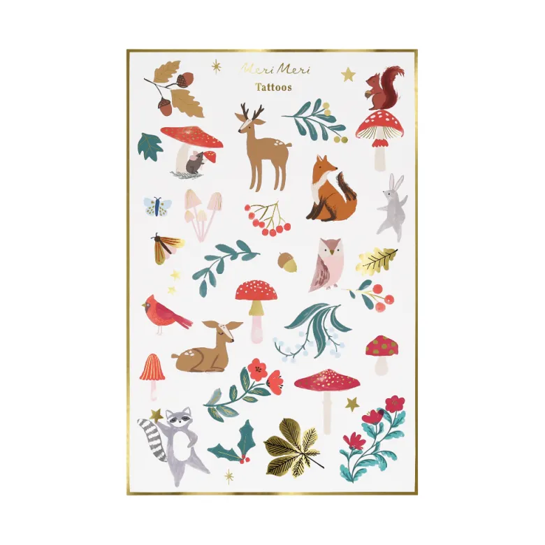 Meri Meri Tattoos, Forest Designs - Set of 2 Sheets