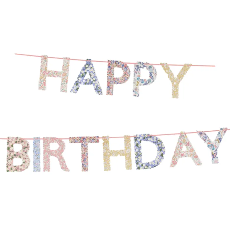 Meri Meri x Liberty Garland, Happy Birthday - 2 m