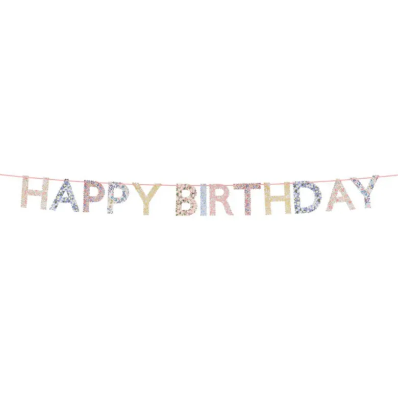 Meri Meri x Liberty Garland, Happy Birthday - 2 m