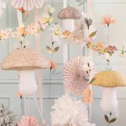 Meri Meri x Liberty Lanterns, Mushrooms – Set of 3 – NO LIGHT SOURCE INCLUDED