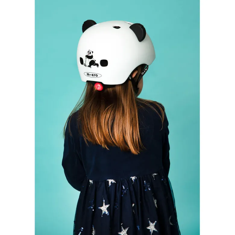 Micro Helmet, 3D Panda - Size S (Ages 2-5)