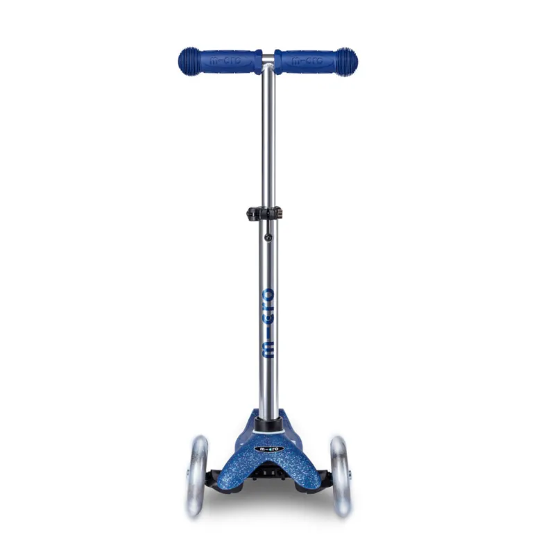 Micro Kick Scooter, Mini Deluxe Galaxy Glitter LED - Navy Blue