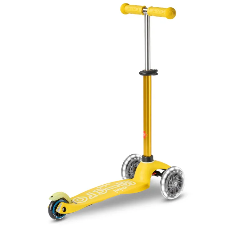 Micro Løbehjul, Mini Deluxe LED - Yellow