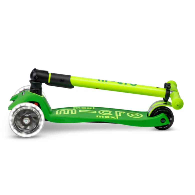 Micro Scooter, Maxi Deluxe LED - Neon Parrot Green