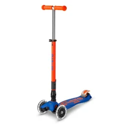 Micro Scooter, Maxi Deluxe Foldable LED - Neon Blaze Orange