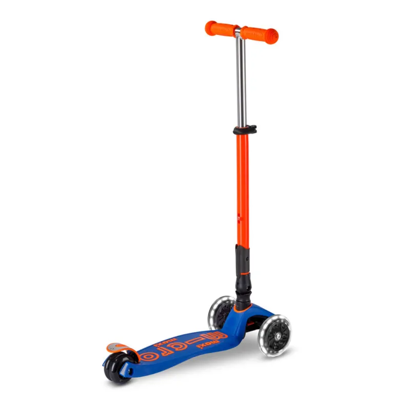 Micro Scooter, Maxi Deluxe Foldable LED - Neon Blaze Orange