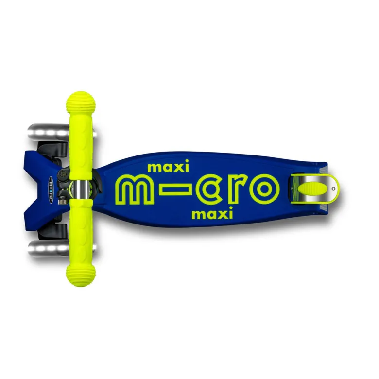 Micro Scooter Maxi Deluxe Foldable LED, Neon Canary Yellow
