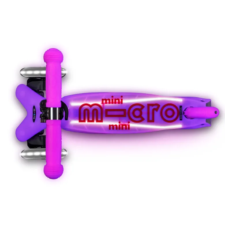 Micro Scooter, Mini Deluxe Glow LED Plus – Frosty Pink