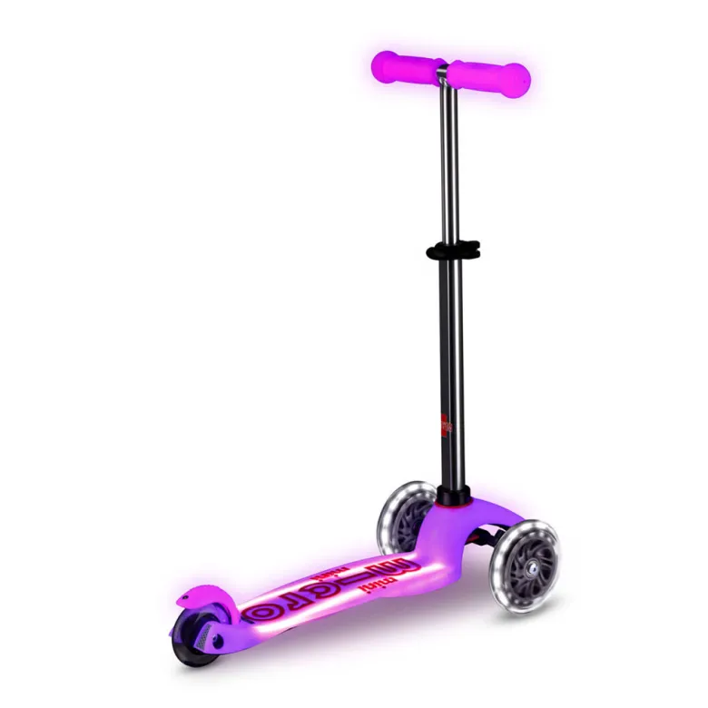 Micro Scooter, Mini Deluxe Glow LED Plus – Frosty Pink