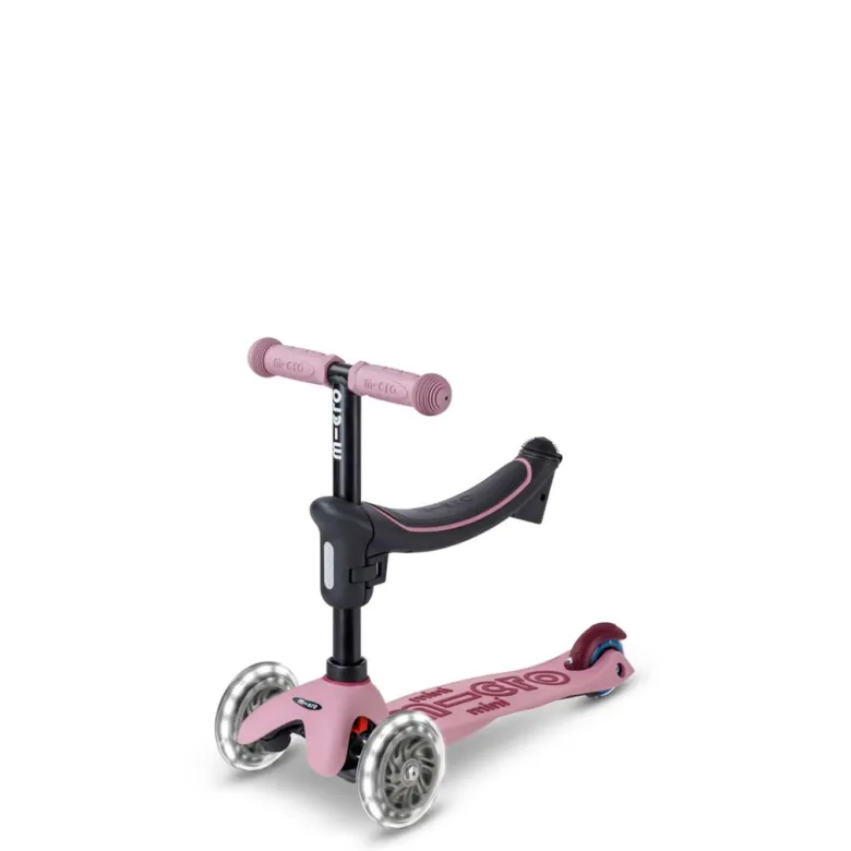 Micro Scooter, Mini Deluxe LED, Rock & Go - Dusty Rose