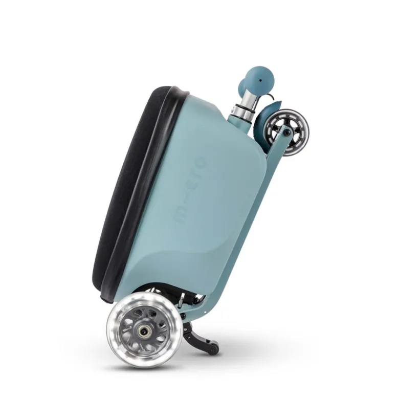Micro Suitcase and Scooter in One - Junior Patch & Play - Frosty Blue