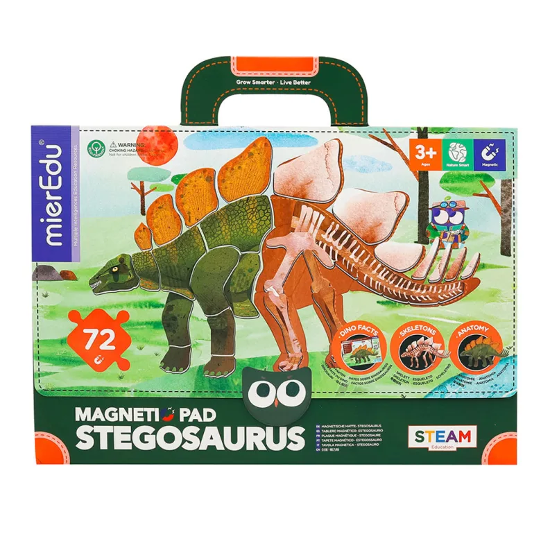 mierEdu, Magnetic Playboard/Puzzle - Stegosaurus