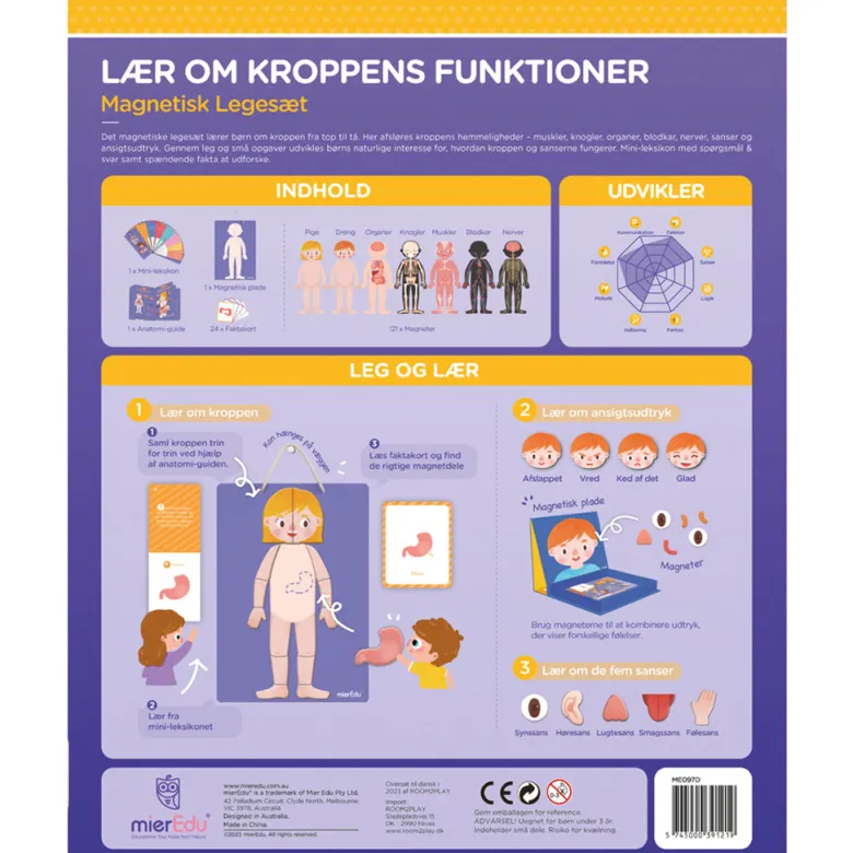 mierEdu, Magnetic Playset - Learn About the Body's Functions