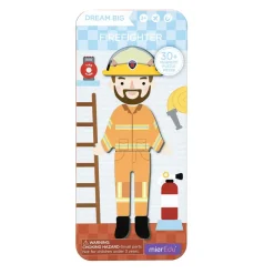 mierEdu Magnetic Travel Set: Dress-Up Figures - Firefighter