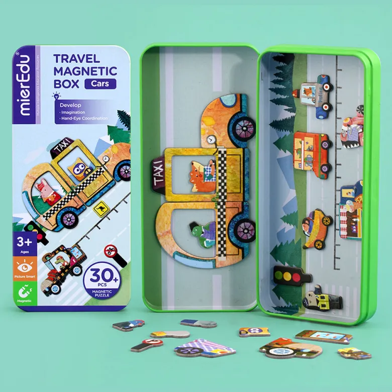 mierEdu Magnetic Travel Set, Cars