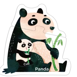 mierEdu, Puzzle 8x3 pcs - Step 1 - Animal Babies and Parents
