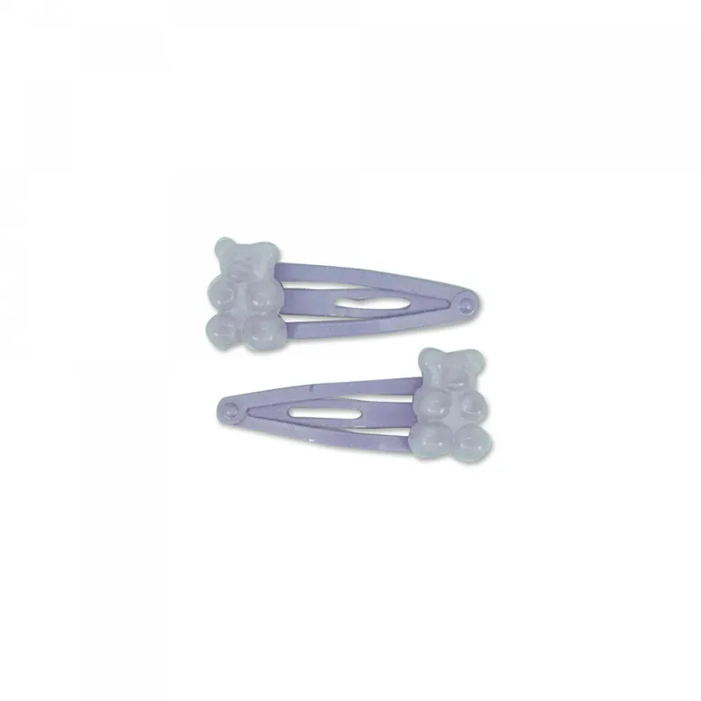 Milk x Soda Candy Bear Hair Clips, Purple