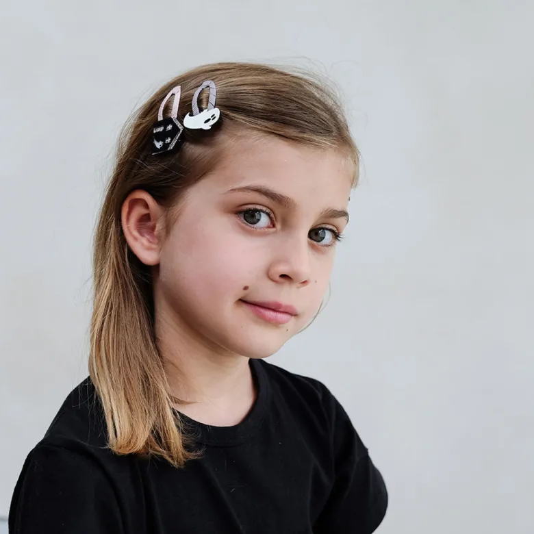 Mimi & Lula - 4 Hair Clips - Haunted House Halloween