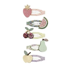 Mimi & Lula 5 Hair Clips, Fruit Salad Mini Snap Clips