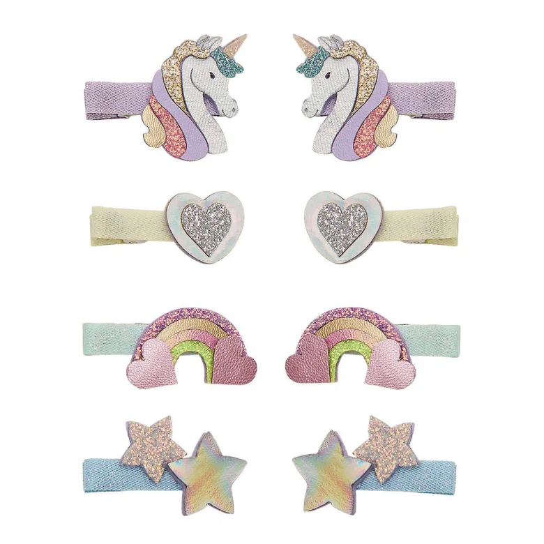 Mimi & Lula 8 Hair Clips, Mini Dreamy My Little Unicorn