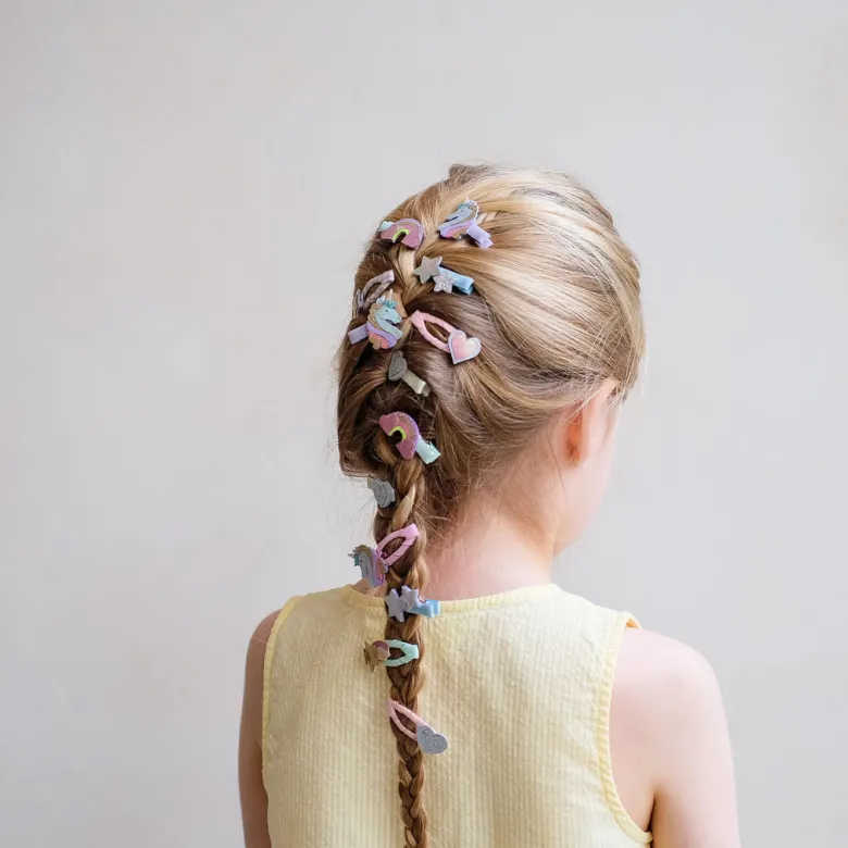 Mimi & Lula 8 Hair Clips, Mini Dreamy My Little Unicorn