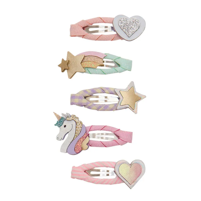 Mimi & Lula 5 Hair Clips, Mini Dreamy My Little Unicorn