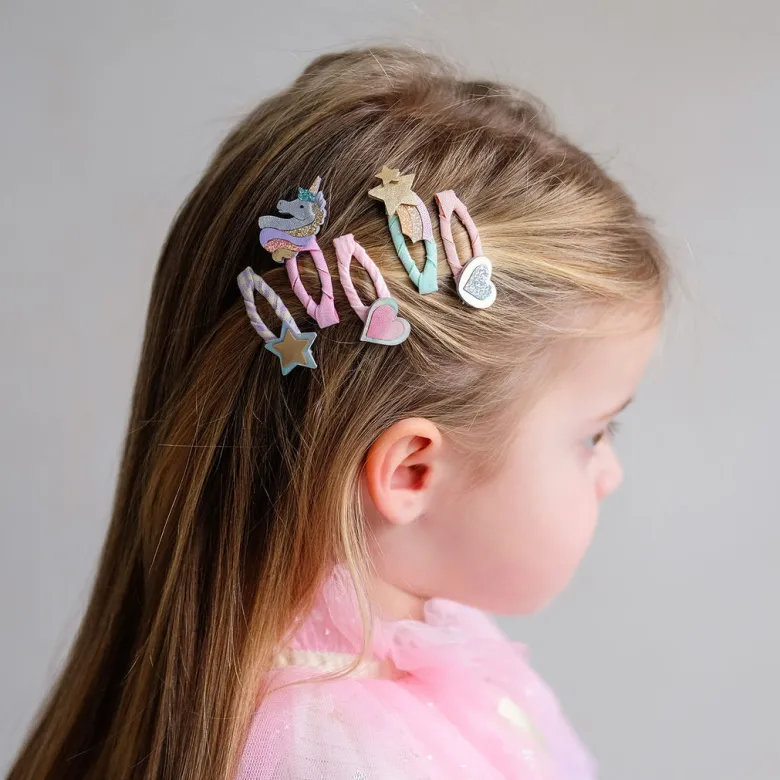 Mimi & Lula 5 Hair Clips, Mini Dreamy My Little Unicorn