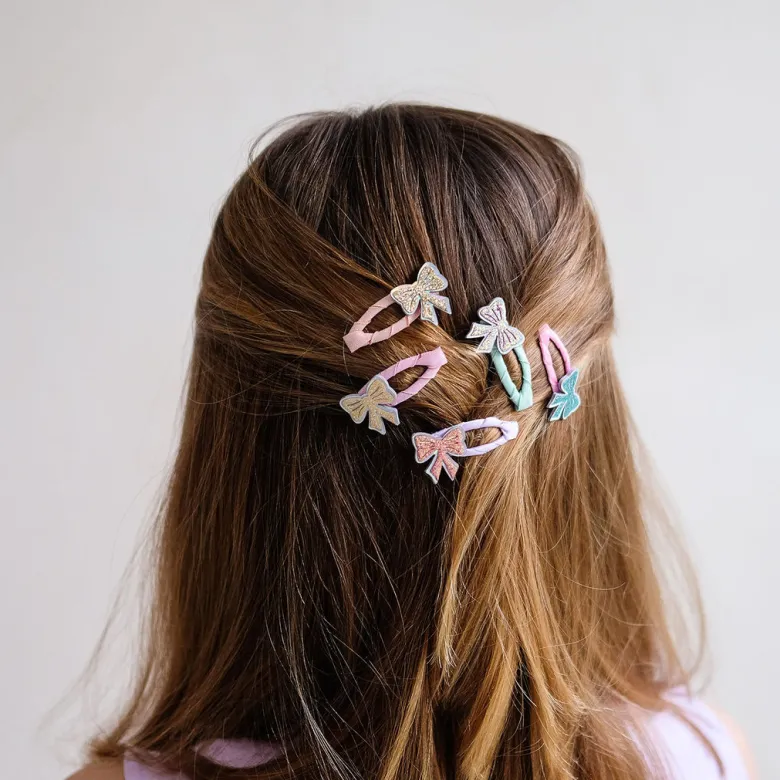 Mimi & Lula 5 Hair Clips, Mini Sparkle Bow My Little Unicorn