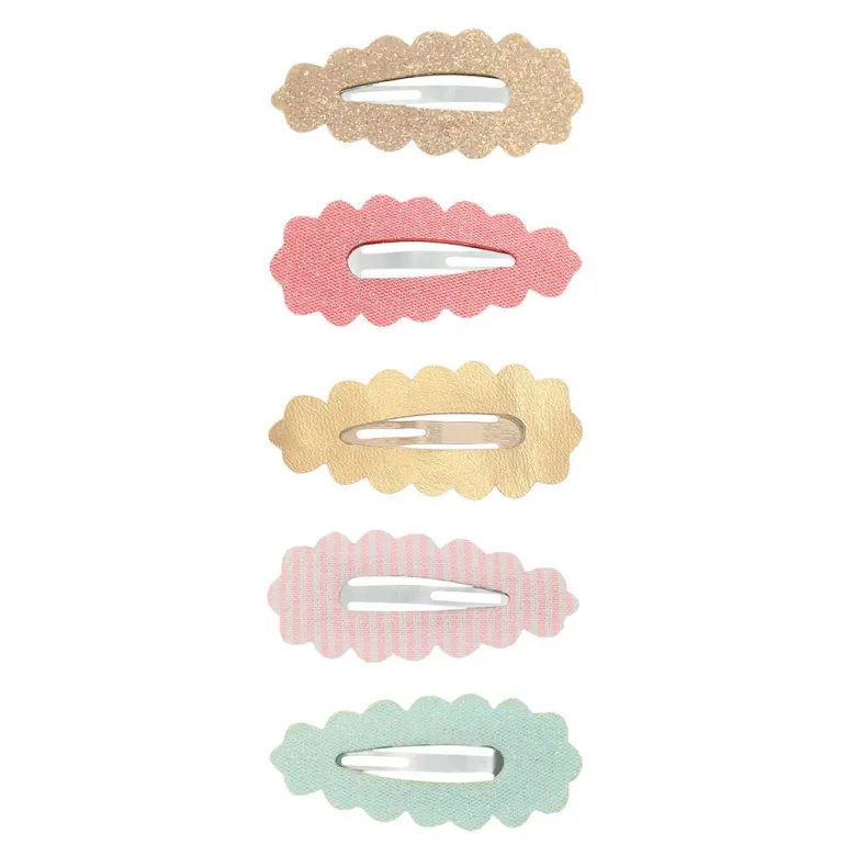 Mimi & Lula 5 Hair Clips, Mini Scalloped Edge My Little Unicorn