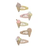 Mimi & Lula 5 Hair Clips, Mini Ice Cream Peaches and Cream