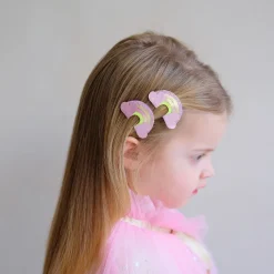 Mimi & Lula 2 Hair Clips, Rainbow My Little Unicorn