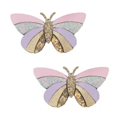 Mimi & Lula 2 Hair Clips, Striped Butterfly Bouquet