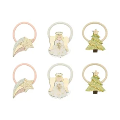 Mimi & Lula 6 Hair Elastics, Mini Angel Christmas