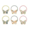 Mimi & Lula 6 Hair Elastics, Mini Floral Butterfly Spring on the Farm