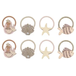 Mimi & Lula 8 Hair Elastics – Mini Mermaid Ocean Pearl