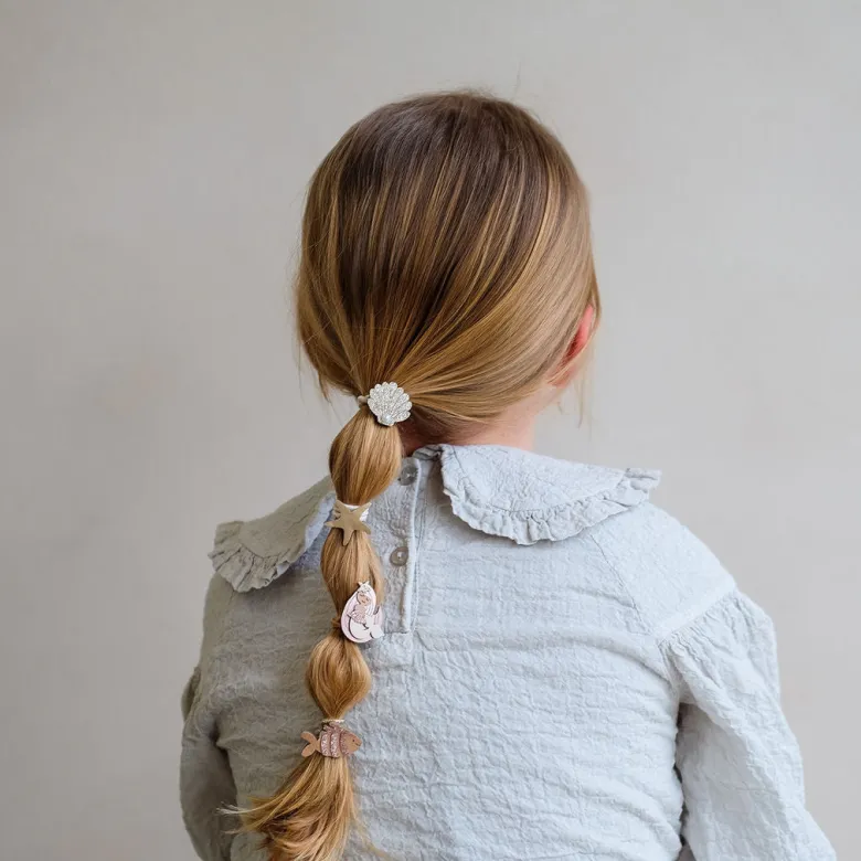 Mimi & Lula 8 Hair Elastics – Mini Mermaid Ocean Pearl