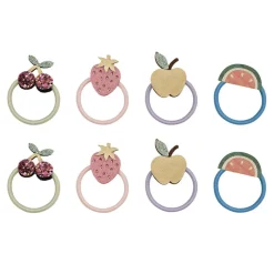 Mimi & Lula 8 Hair Elastics, Mini Fruit Salad Spring on the Farm