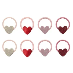 Mimi & Lula 8 Hair Elastics, Mini Heart Valentines