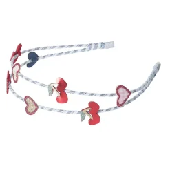 Mimi & Lula Double Hairband, Red Cherries Mon Cheri