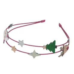 Mimi & Lula Double Headband, Santa Christmas