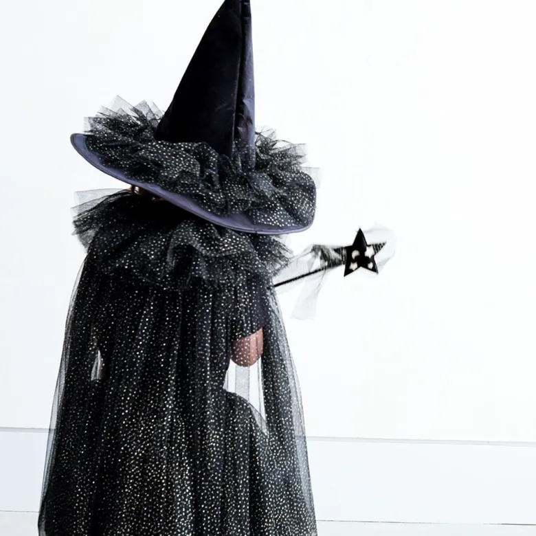 Mimi & Lula, Gertrude Witch Halloween Cape – Black