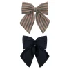 Mimi & Lula Hair Accessories, 2 Hair Bows - Stripe Agnes Pony Pals