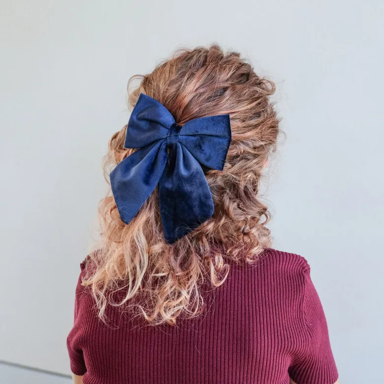 Mimi & Lula Hair Accessories, 2 Hair Bows - Stripe Agnes Pony Pals