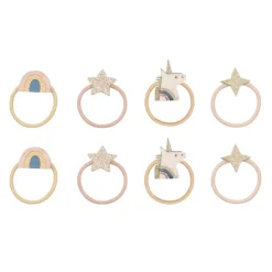 Mimi & Lula Hair Accessories, 8 Hair Ties - Mini Unicorn Celeste
