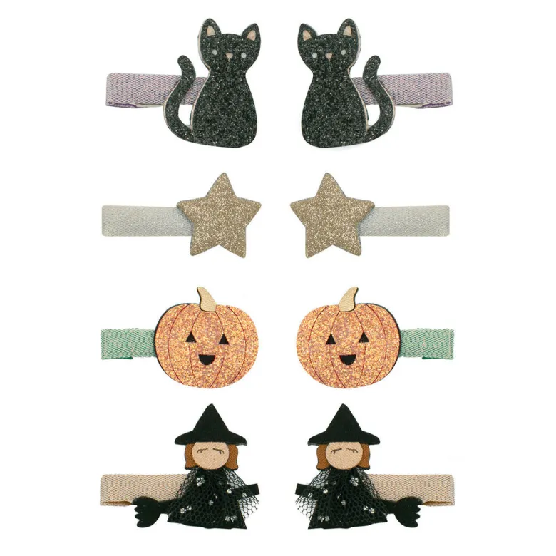 Mimi & Lula hair accessories, Set of 8 hair clips – Mini Halloween