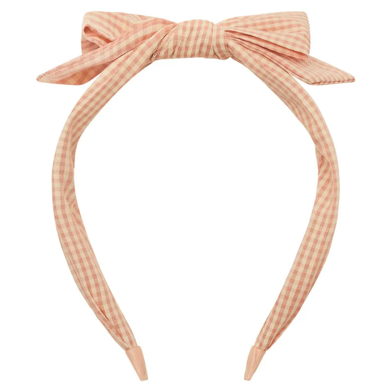 Mimi & Lula Headband, Gingham Peaches and Cream