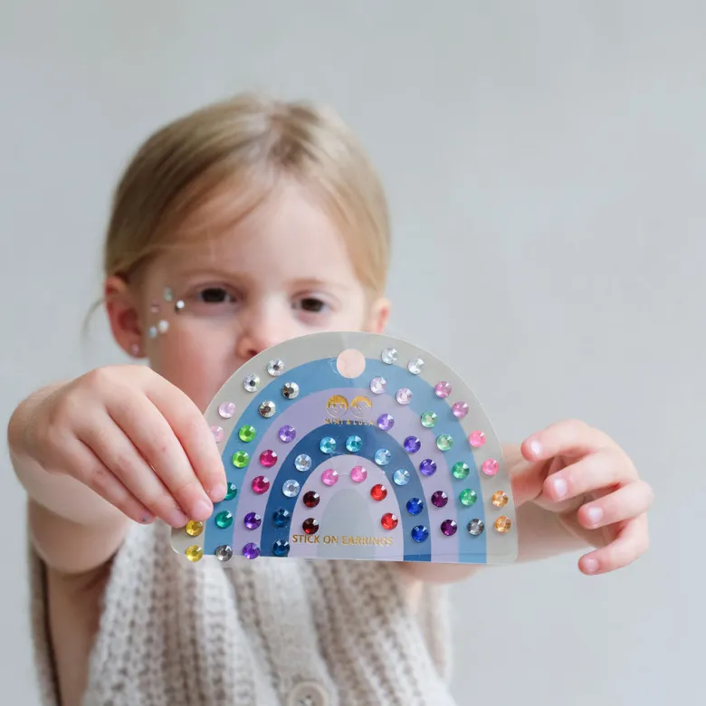 Mimi & Lula Self-Adhesive Ear Stickers 30 Pairs - Colour Gem Earrings
