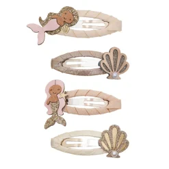 Mimi & Lula Set of 4 Hair Clips, Mermaid Ocean Pearl